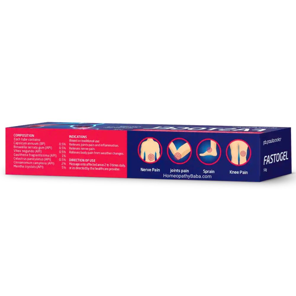 Paul Brooks Fastogel for Joint & Muscle Pain Relief | HomeopathyBaba.com