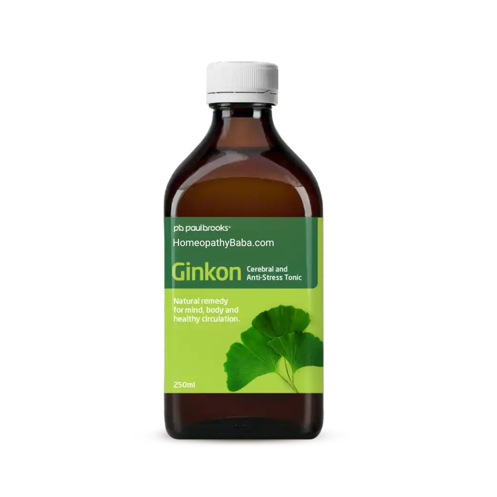 Paul Brooks Ginkon Tonic for Brain, Stress & Vitality | HomeopathyBaba.com