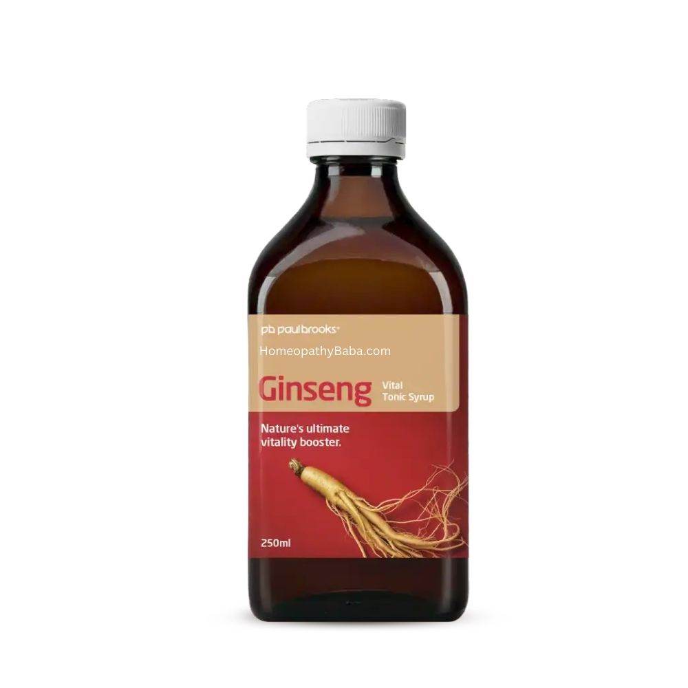 Paul Brooks Ginseng Vital Tonic Syrup for Energy & Vitality | HomeopathyBaba.com