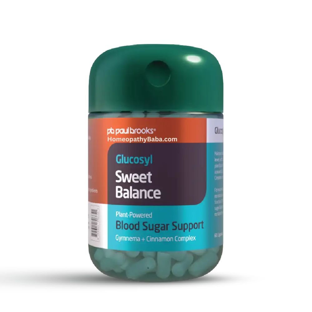 Paul Brooks Glucosyl Sweet Balance Capsules for Healthy Glucose Metabolism | Homeopathy Baba