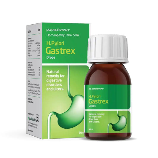 Paul Brooks H.Pylori Gastrex Drops for Gastric Ulcer & Acidity | HomeopathyBaba.com
