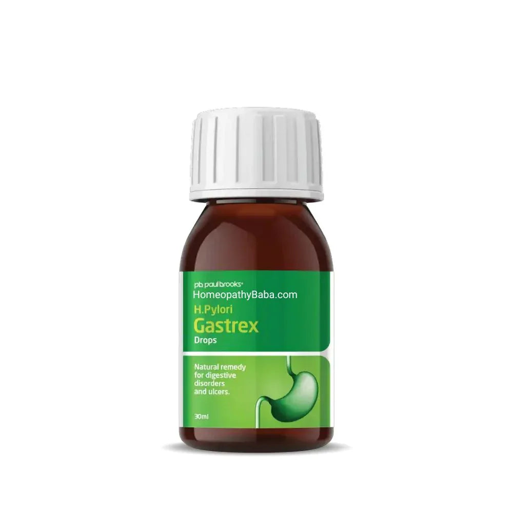 Paul Brooks H.Pylori Gastrex Drops for Gastric Ulcer & Acidity | HomeopathyBaba.com