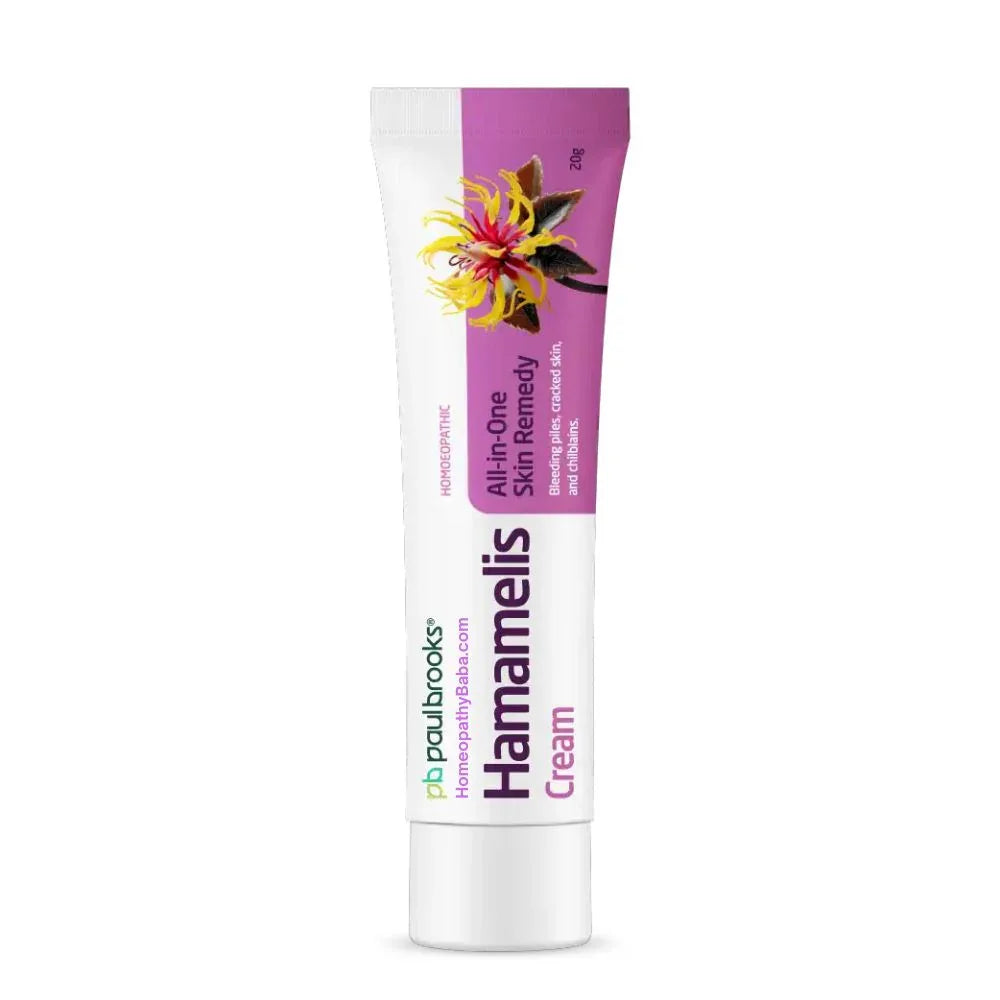 Paul Brooks Hamamelis Cream for healing skin, haemorrhoids, and varicose veins | HomeopathyBaba.com