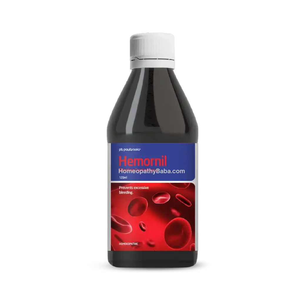Paul Brooks Hemornil Syrup for hemorrhoids and bleeding | HomeopathyBaba.com