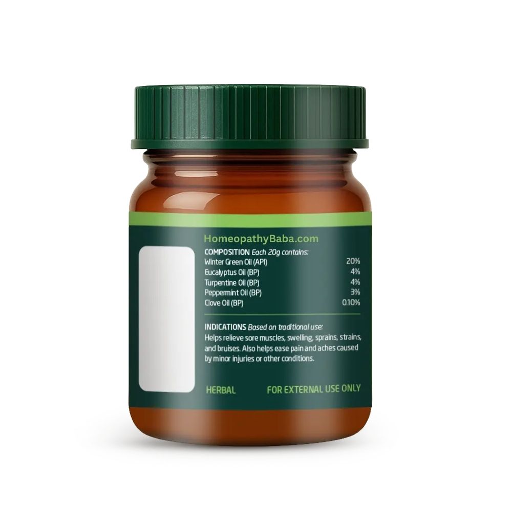Paul Brooks Herbidex Ointment for soothing sore muscles and relieving aches | Homeopathy Baba