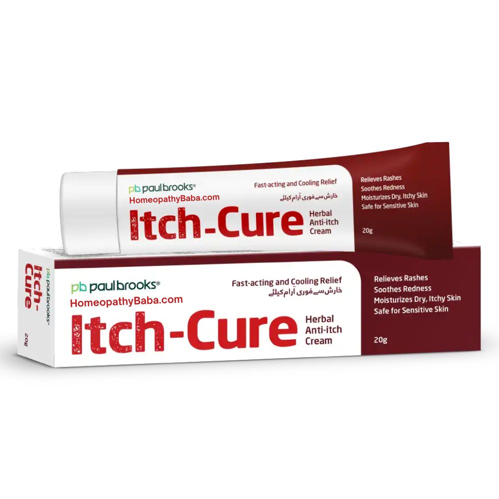Paul Brooks Itch-Cure Cream for rapid relief from itching, eczema, and rashes | HomeopathyBaba.com