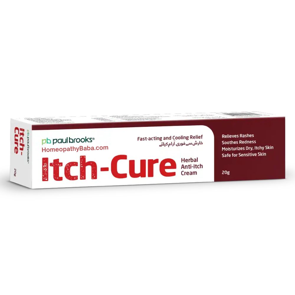 Paul Brooks Itch-Cure Cream for rapid relief from itching, eczema, and rashes | HomeopathyBaba.com