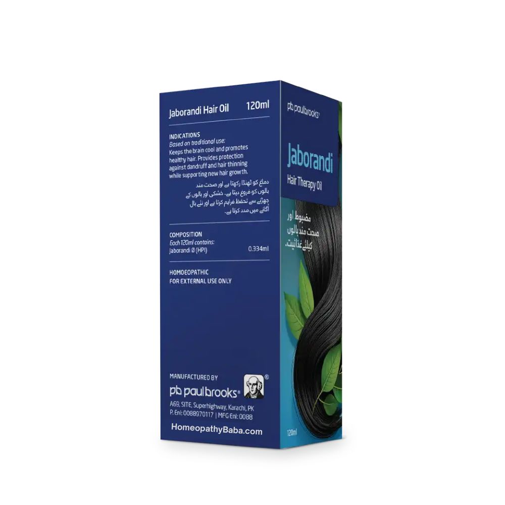 Paul Brooks Jaborandi Hair Therapy Oil for complete hair growth and anti-dandruff | HomeopathyBaba.com