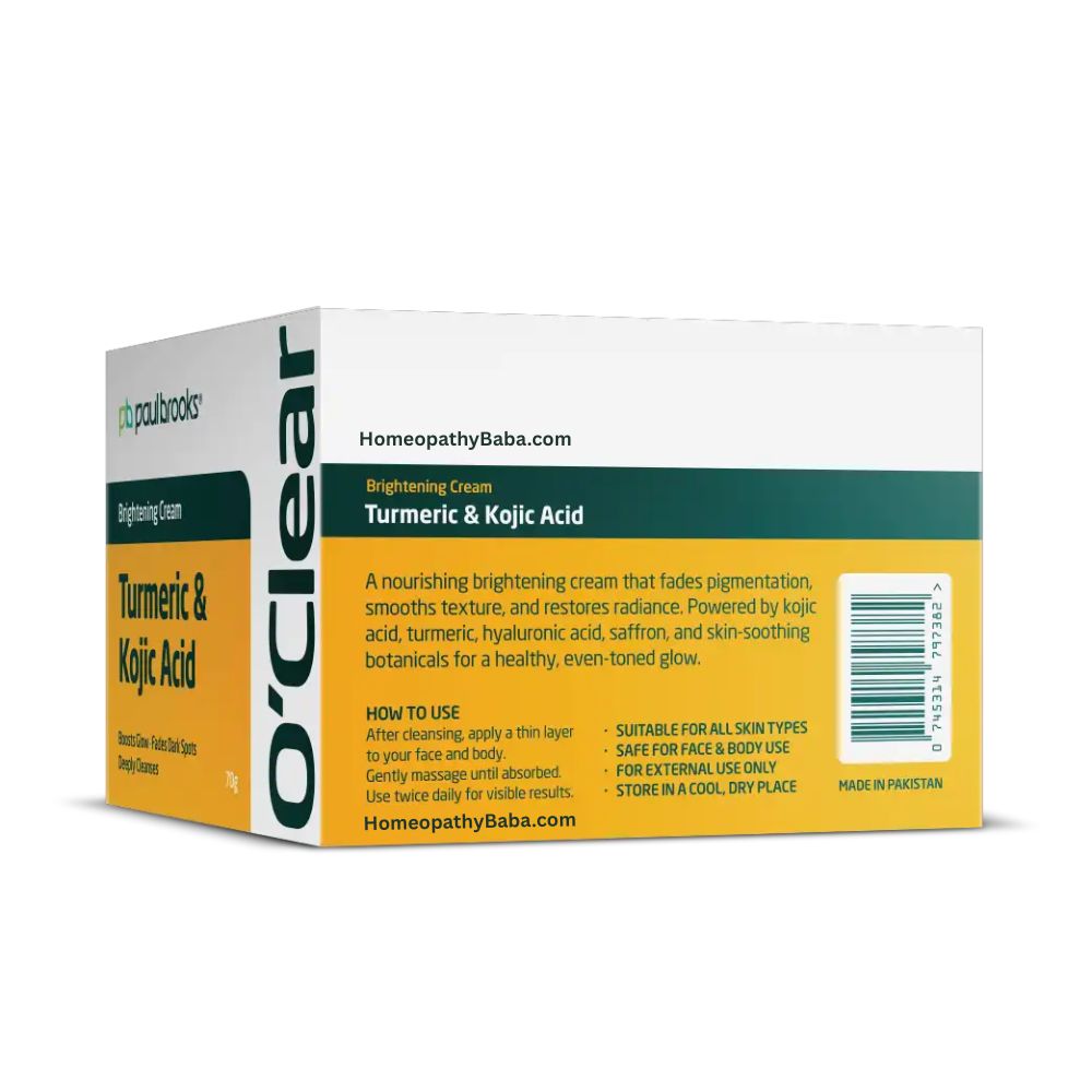 Paul Brooks OClear Brightening Cream for Fading Pigmentation and Dark Spots | Homeopathy Baba
