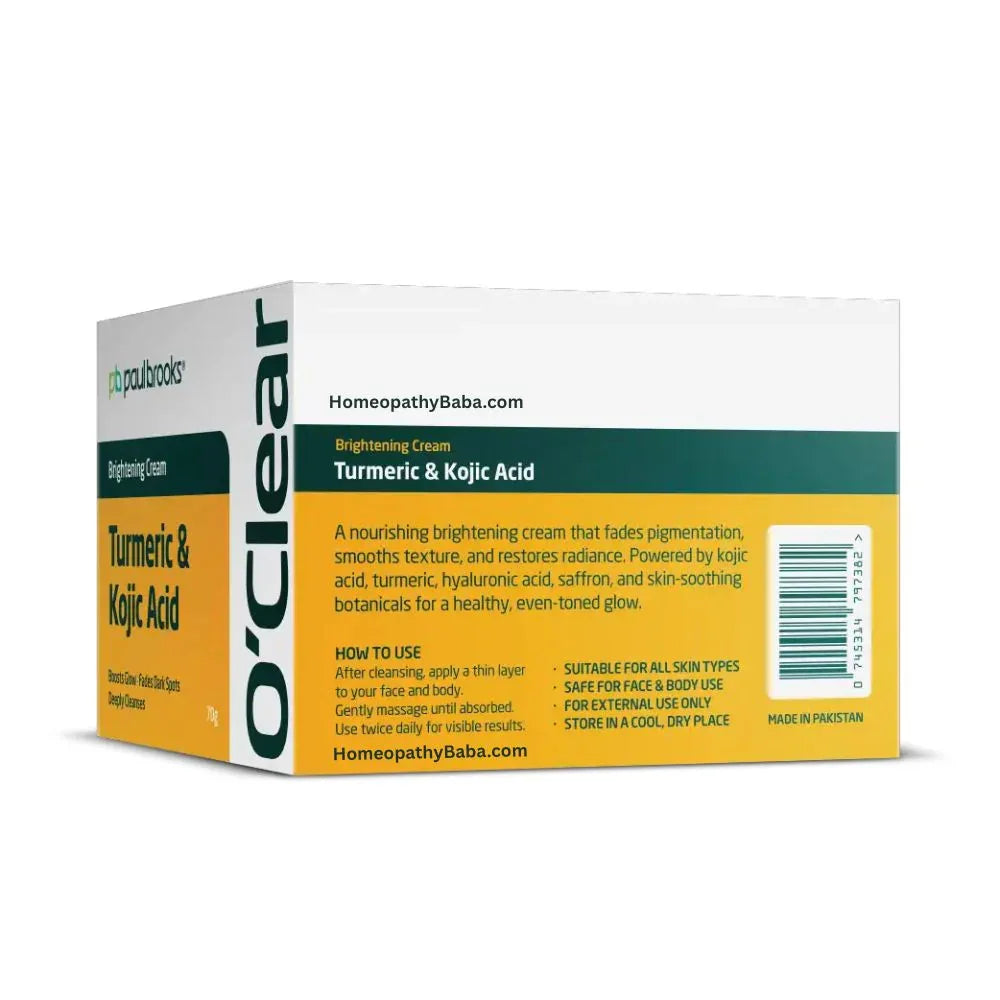 Paul Brooks OClear Brightening Cream for Fading Pigmentation and Dark Spots | Homeopathy Baba