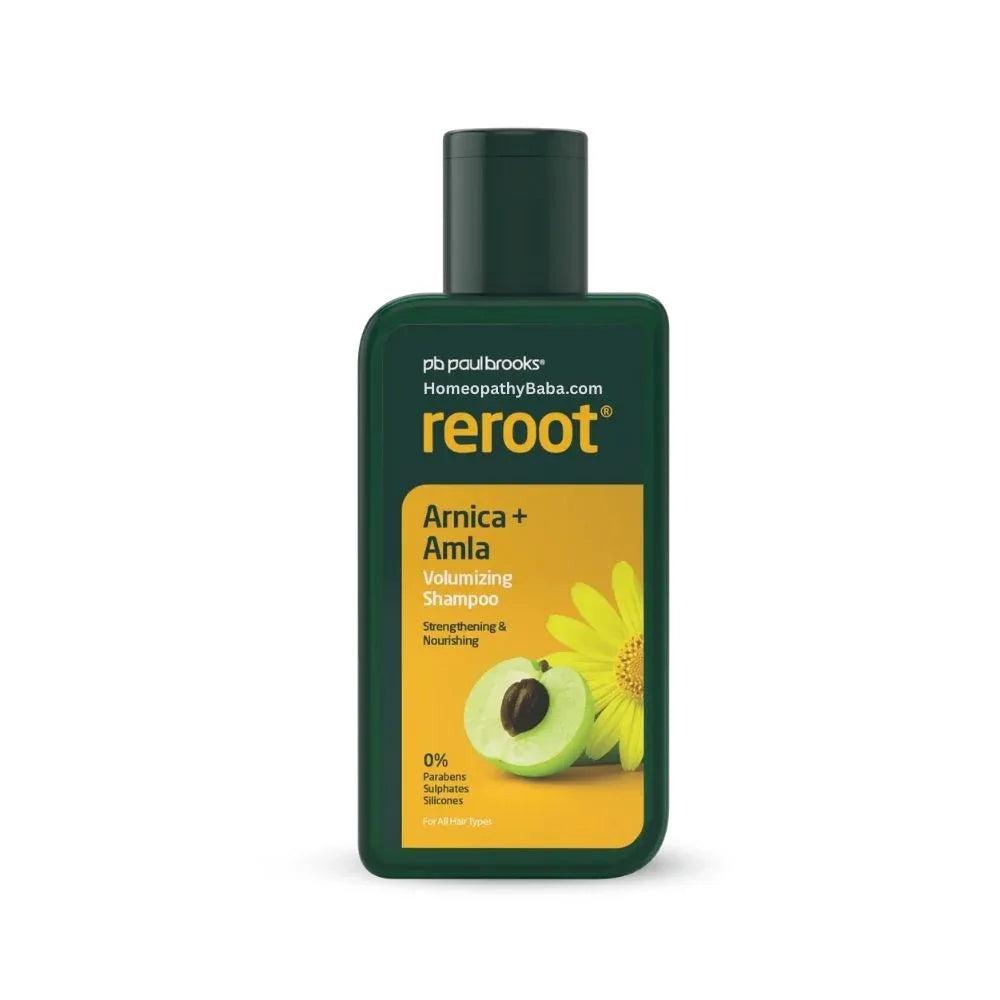 Paul Brooks Reroot Volumizing Shampoo for adding volume to fine and thinning hair | Homeopathy Baba