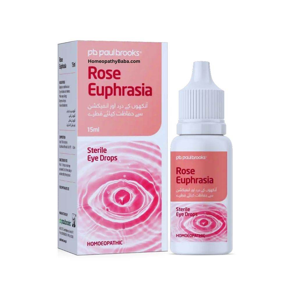 Paul Brooks Rose Euphrasia Drops for dry and irritated eyes | HomeopathyBaba.com