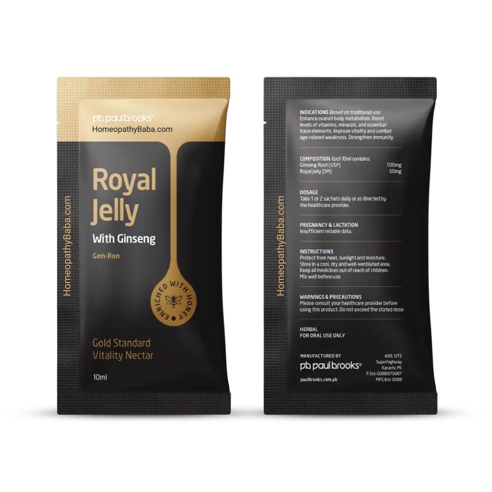 Paul Brooks Royal Jelly With Ginseng for Vitality & Immunity Sachet | HomeopathyBaba.com