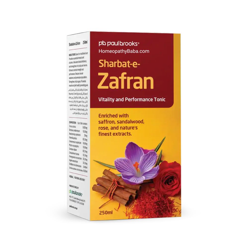 Paul Brooks Sharbat-e-Zafran for Vitality & Strength | HomeopathyBaba.com