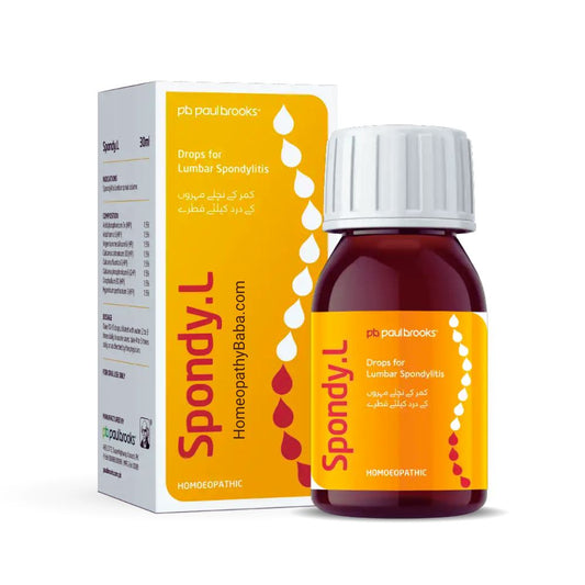 Paul Brooks Spondy L Drops for Lumbar Spondylitis & Lower Back Pain | HomeopathyBaba.com