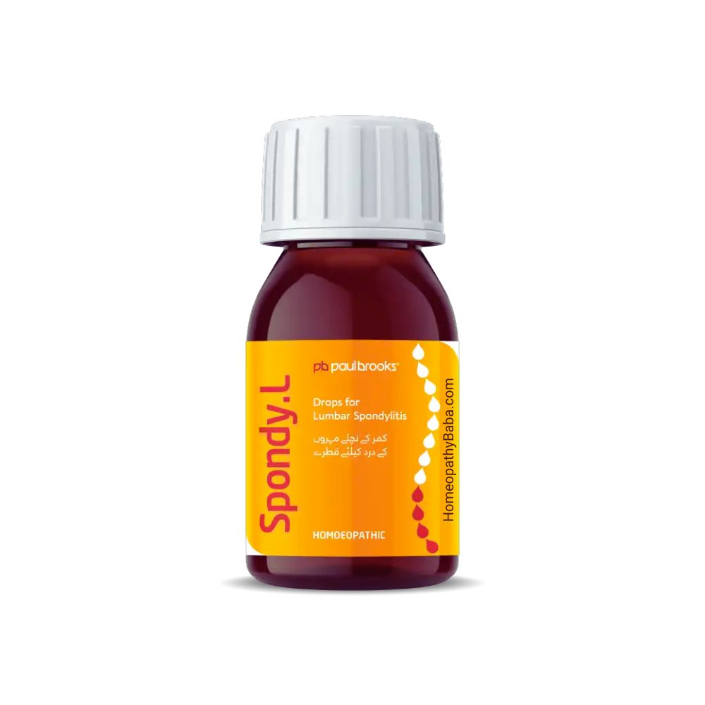 Paul Brooks Spondy L Drops for Lumbar Spondylitis & Lower Back Pain | HomeopathyBaba.com