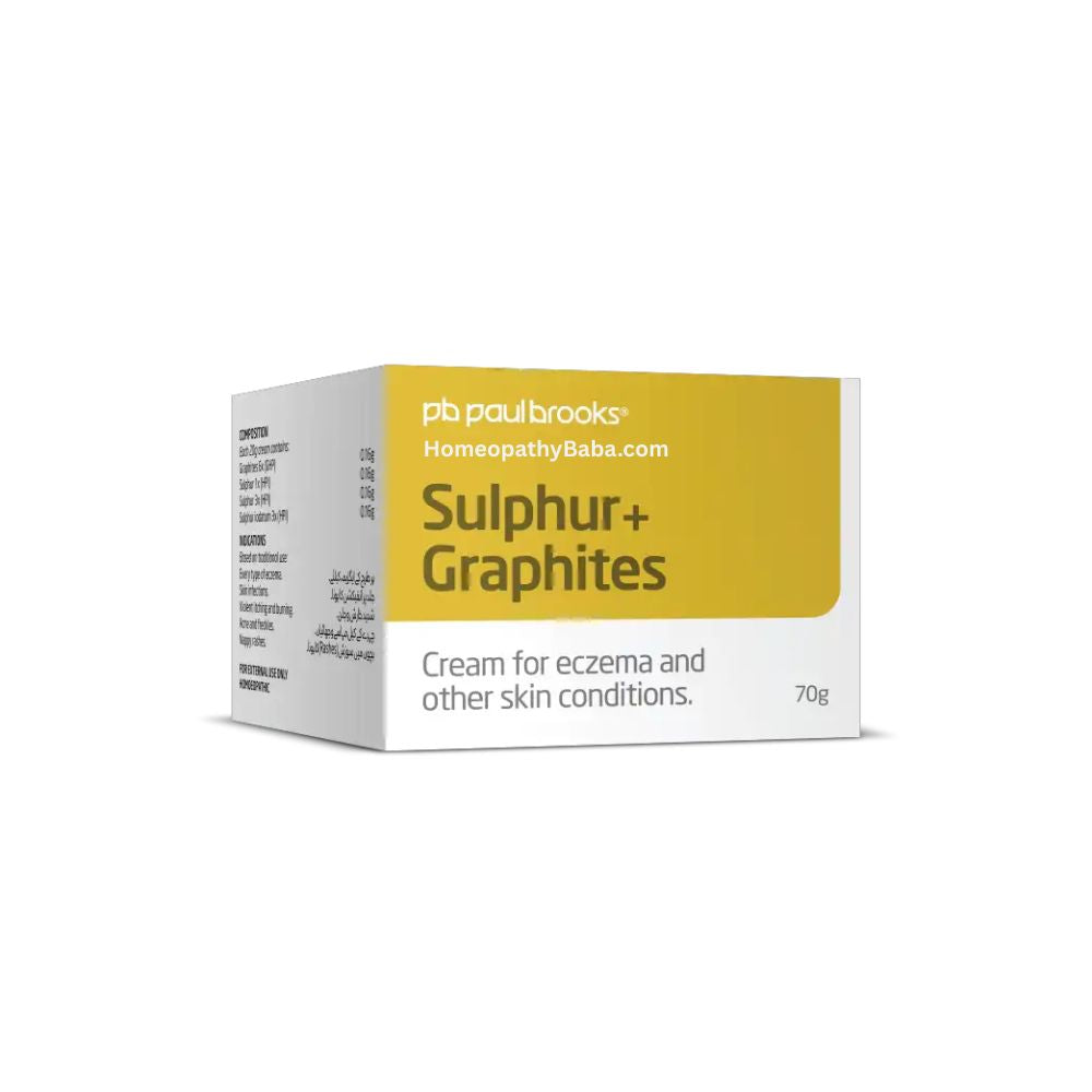 Paul Brooks Sulphur + Graphites Cream for eczema and other skin ailments | HomeopathyBaba.com