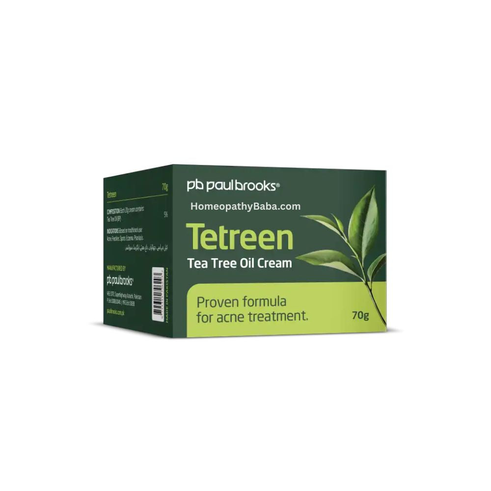 Paul Brooks Tetreen Cream with Tea Tree Oil for acne and skin relief | HomeopathyBaba.com