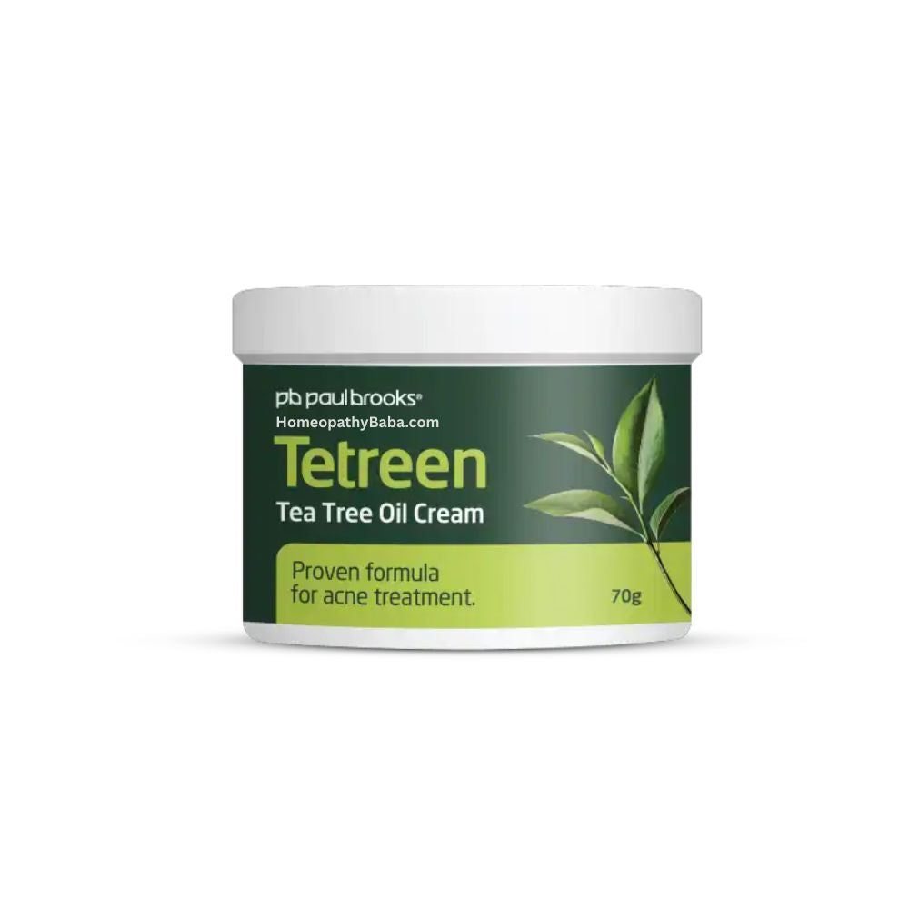 Paul Brooks Tetreen Cream with Tea Tree Oil for acne and skin relief | HomeopathyBaba.com