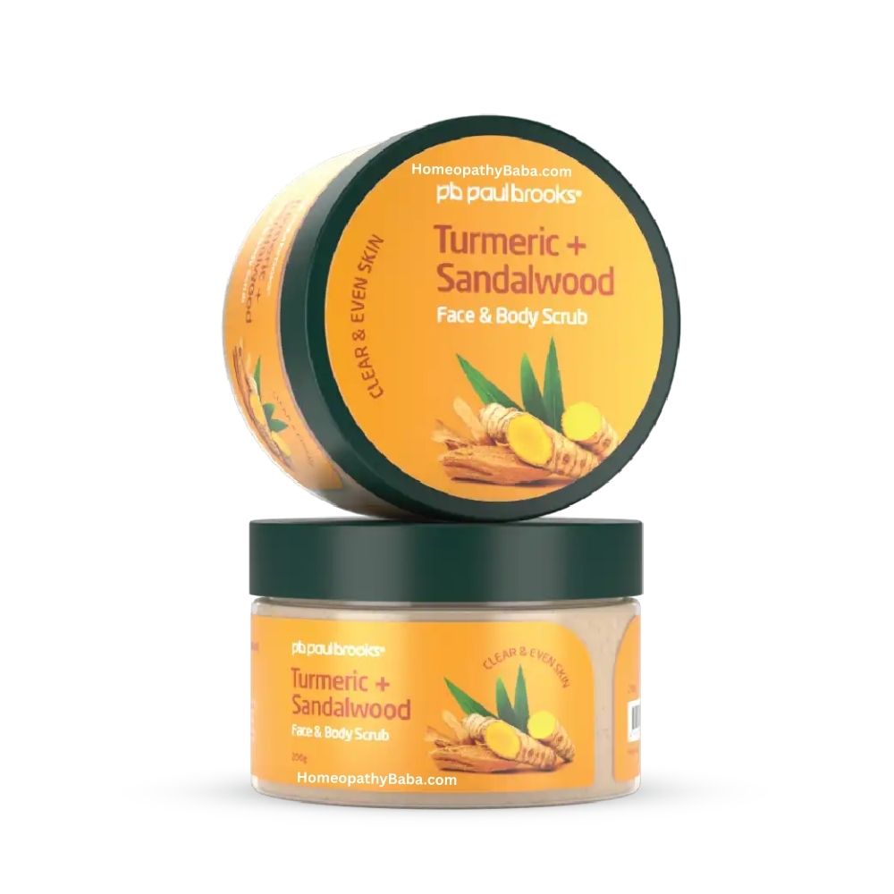 Paul Brooks Turmeric and Sandalwood Scrub for clear and even skin | Homeopathy Baba
