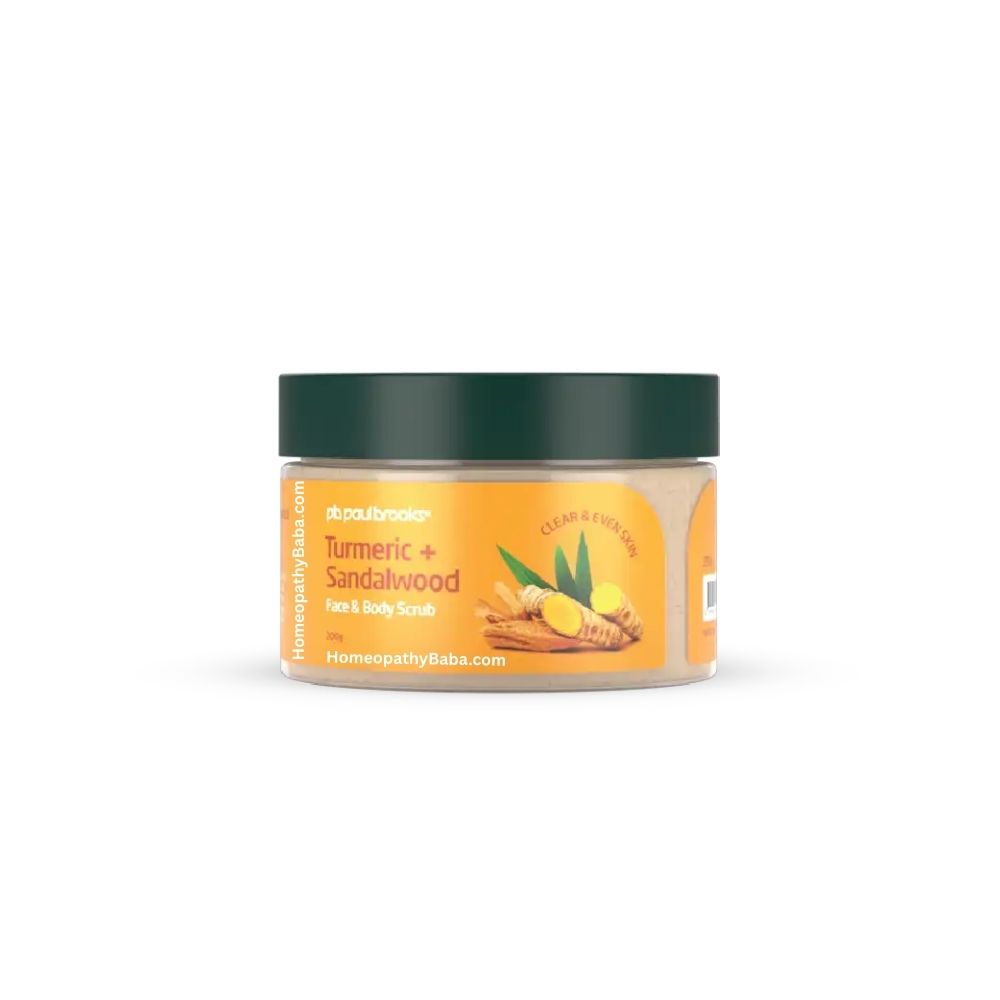Paul Brooks Turmeric and Sandalwood Scrub for clear and even skin | Homeopathy Baba
