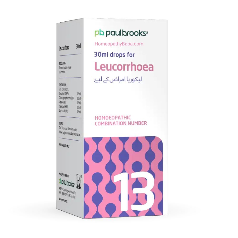 Paul Brooks Combination No 13 for Leucorrhoea Support | HomeopathyBaba.com