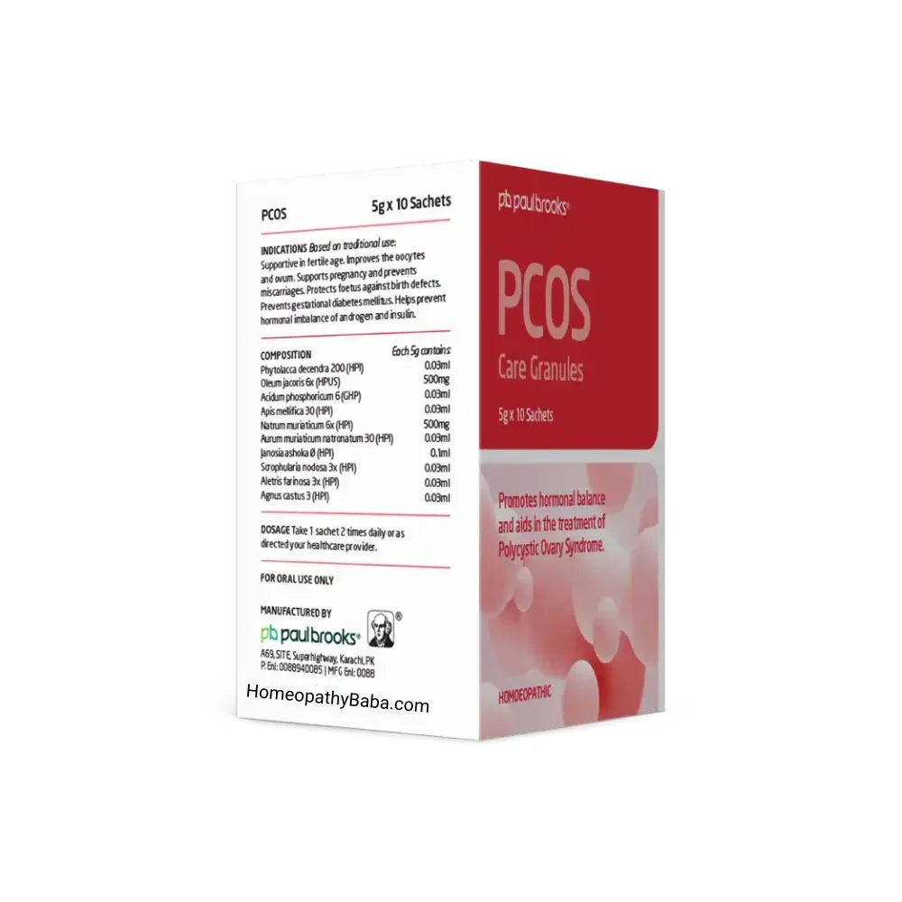Paul Brooks PCOS Care Granules for Hormonal & Reproductive Support | HomeopathyBaba.com