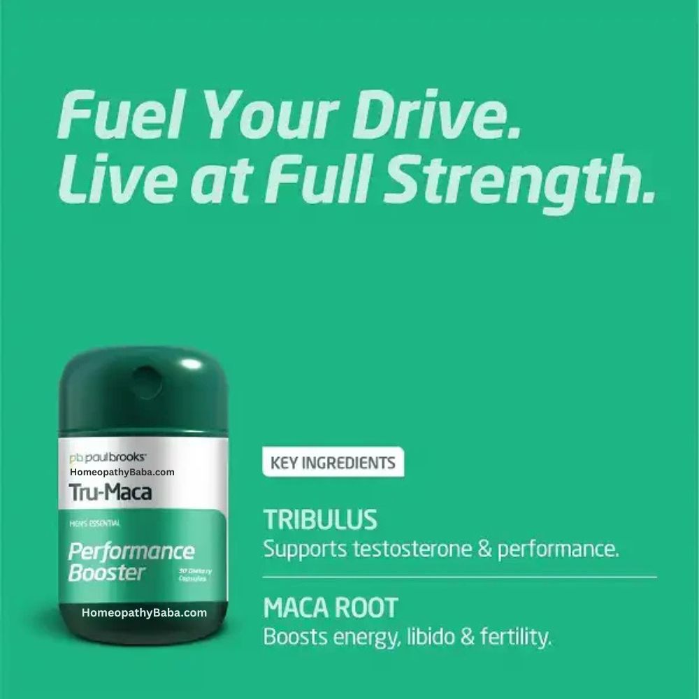 Paul Brooks Tru Maca Capsules for Vitality & Testosterone Support | HomeopathyBaba.com