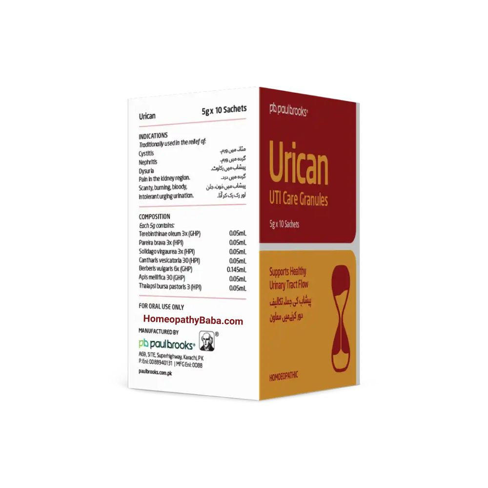 Paul Brooks Urican Drops for ultimate UTI and bladder relief | HomeopathyBaba.com
