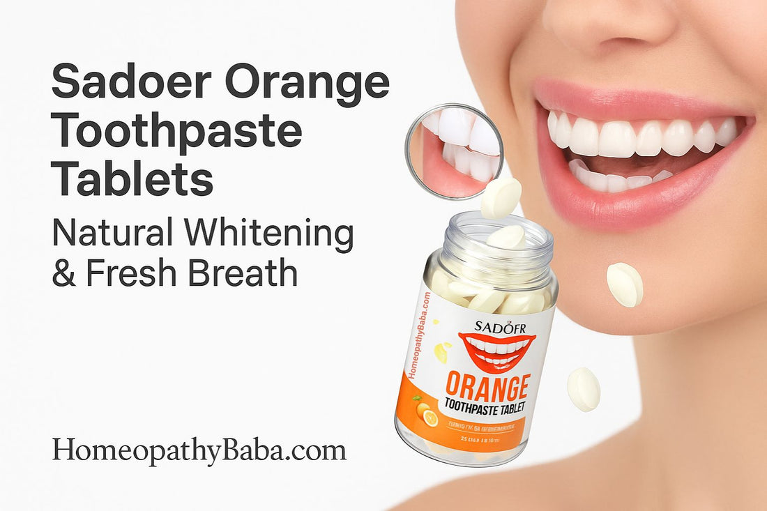 Sadoer Orange Toothpaste Tablets – Natural Teeth Whitening & Fresh Breath
