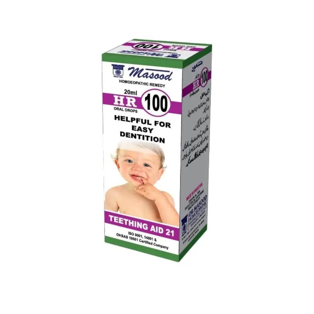 DR Masood HR 100 Drops for Baby Teething - HomeopathyBaba.Com