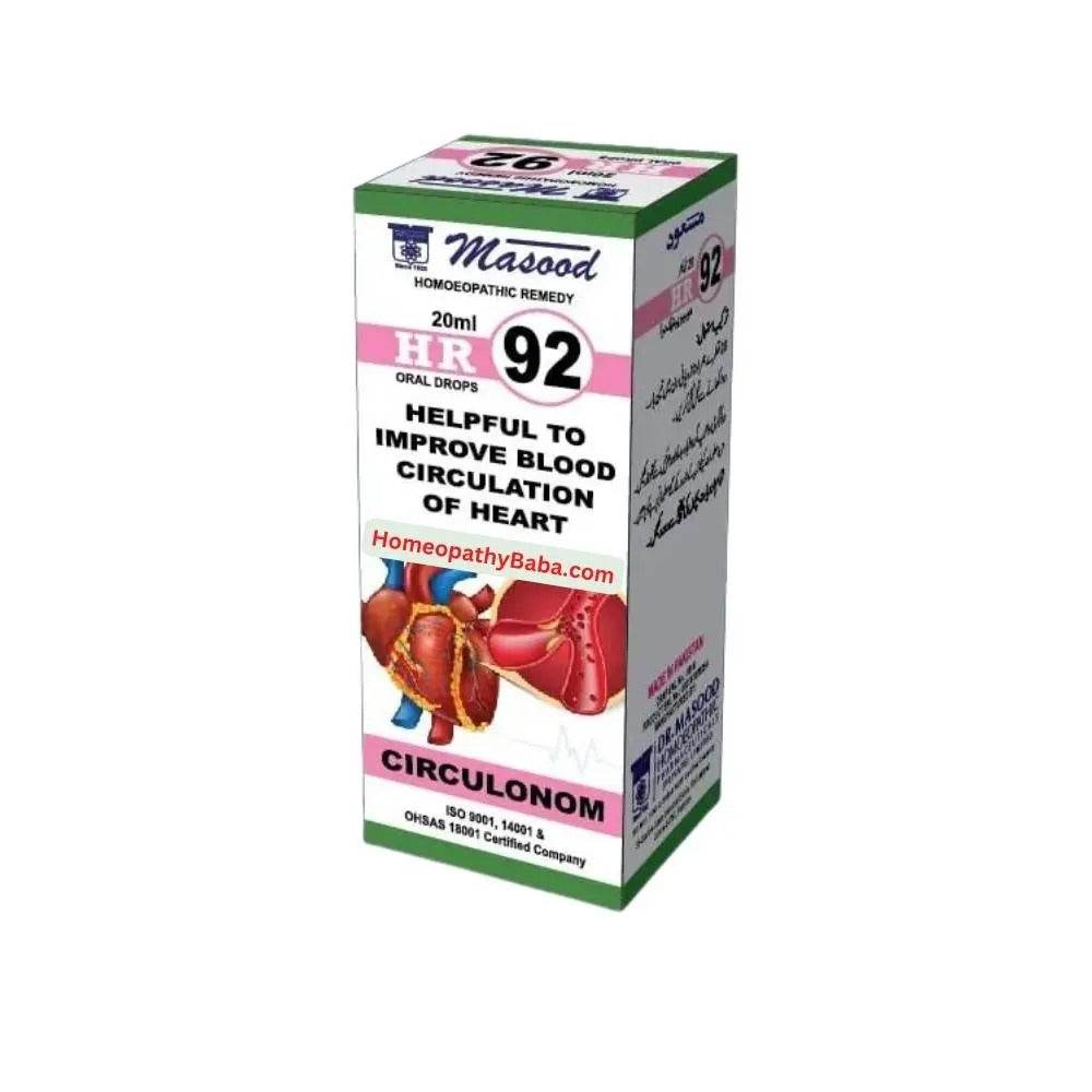 DR Masood HR 92 To improve Blood Circulation - HomeopathyBaba.Com