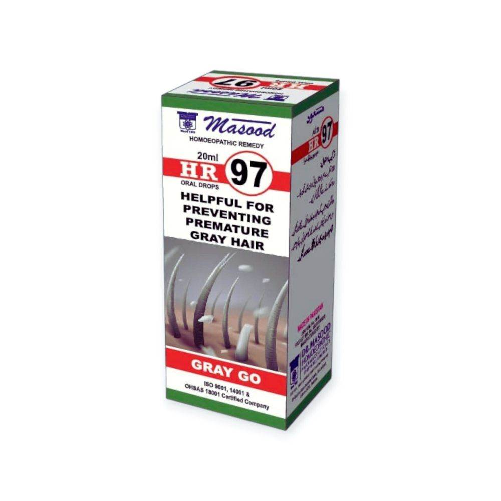 DR Masood HR 97 Drops for White Hairs - HomeopathyBaba.Com