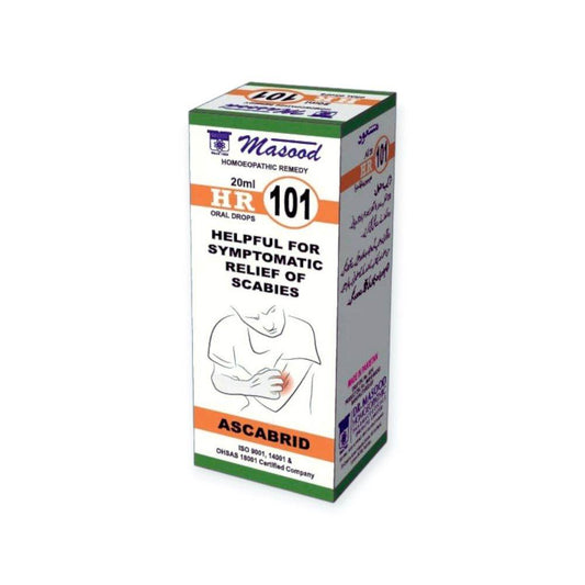 DR Masood HR 101 Drops for Scabies (Kharsih) - HomeopathyBaba.Com