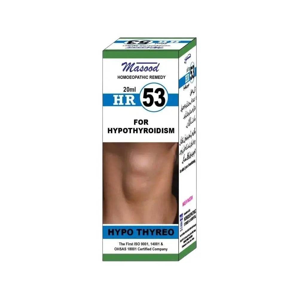 Dr Masood HR 53 Drops for Hypothyroidism - HomeopathyBaba.Com
