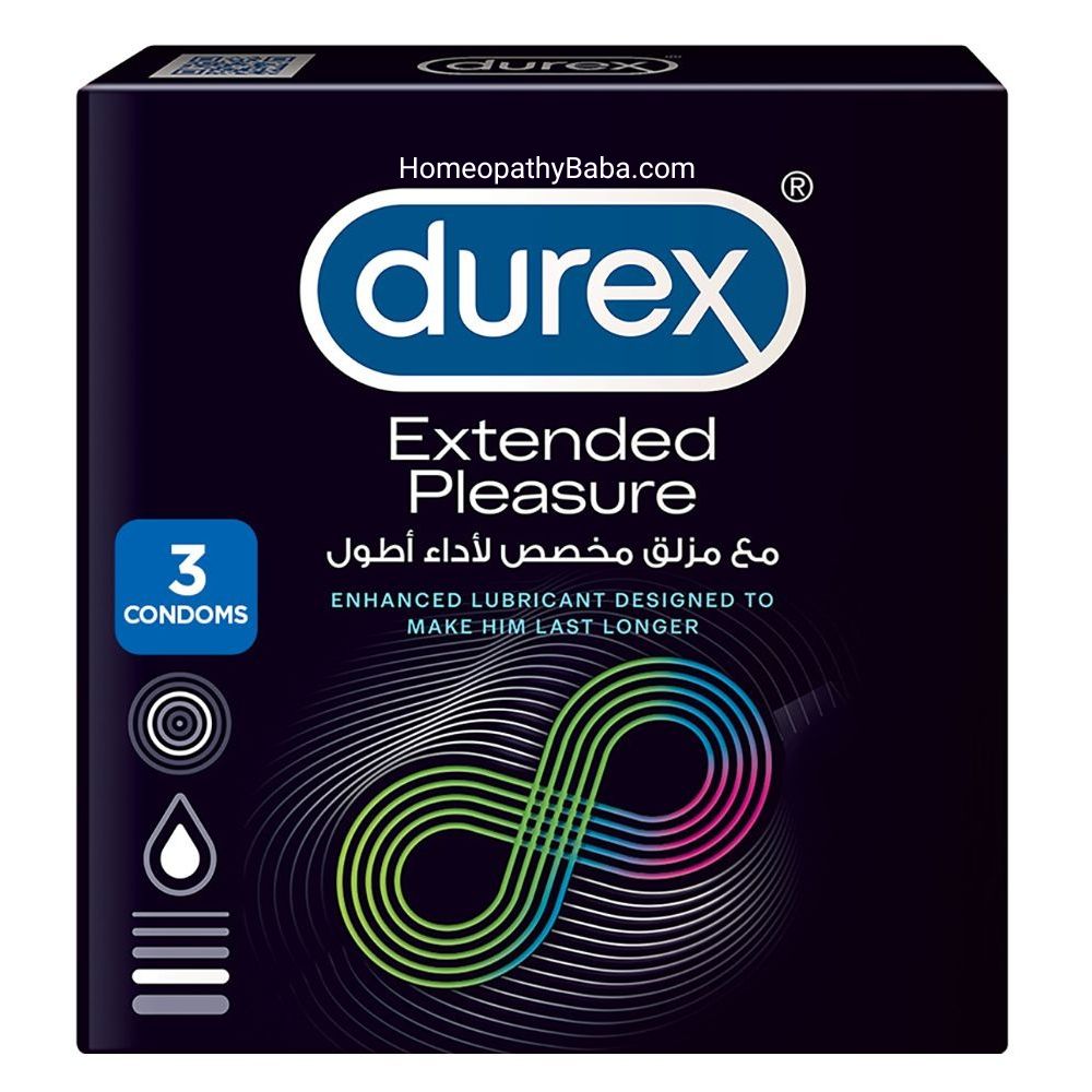 Durex Extended Pleasure Condoms (3 Pack) | For Longer-Lasting Performance
