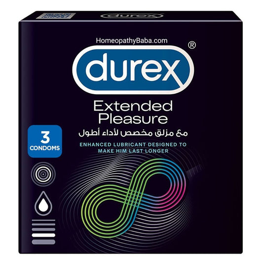 Durex Extended Pleasure Condoms (3 Pack) | For Longer-Lasting Performance