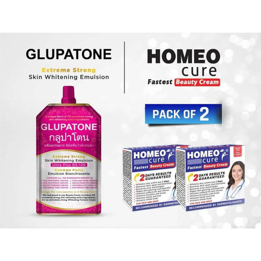 Homeo Cure Cream Pack with GLUPATONE Emulsion - HomeopathyBaba.Com
