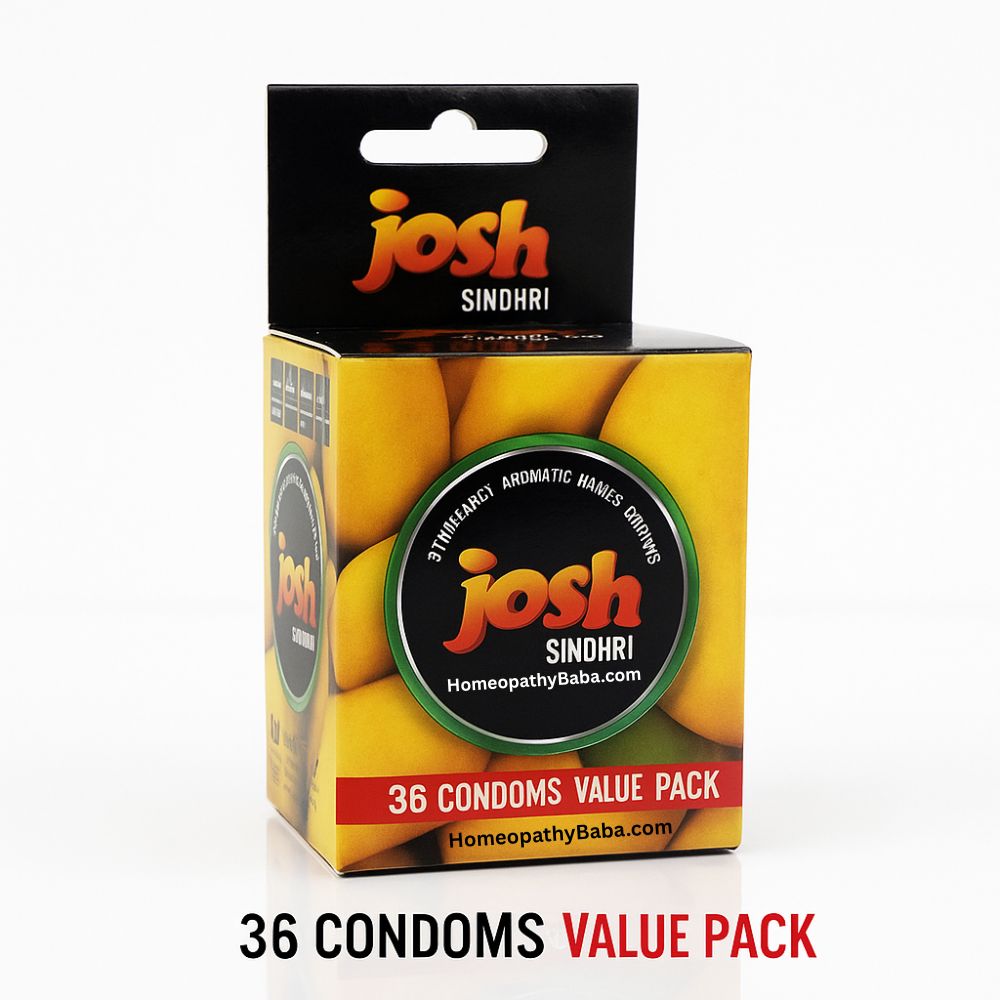 Josh Sindhari Mango 36 Condoms Value Pack - HomeopathyBaba.com