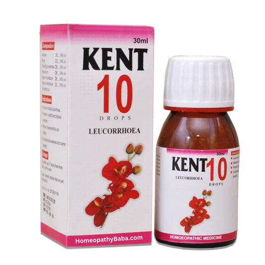 Kent 10 Drops for supporting feminine health and balancing vaginal discharge | Homeopathy Baba