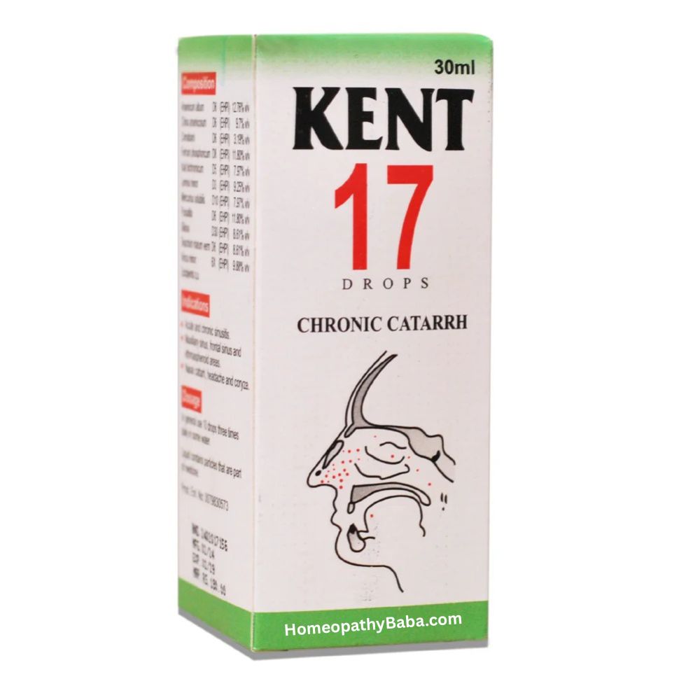 Kent 17 (Sinusitis) Drops for Sinus Congestion Relief | HomeopathyBaba.com
