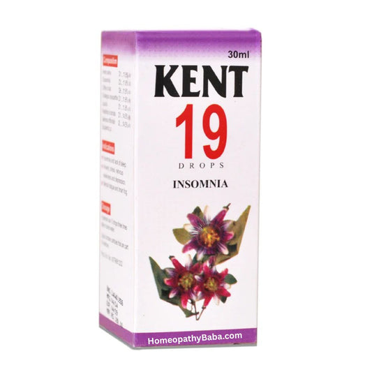 Kent 19 Drops for natural relief from insomnia and sleeplessness | Homeopathy Baba