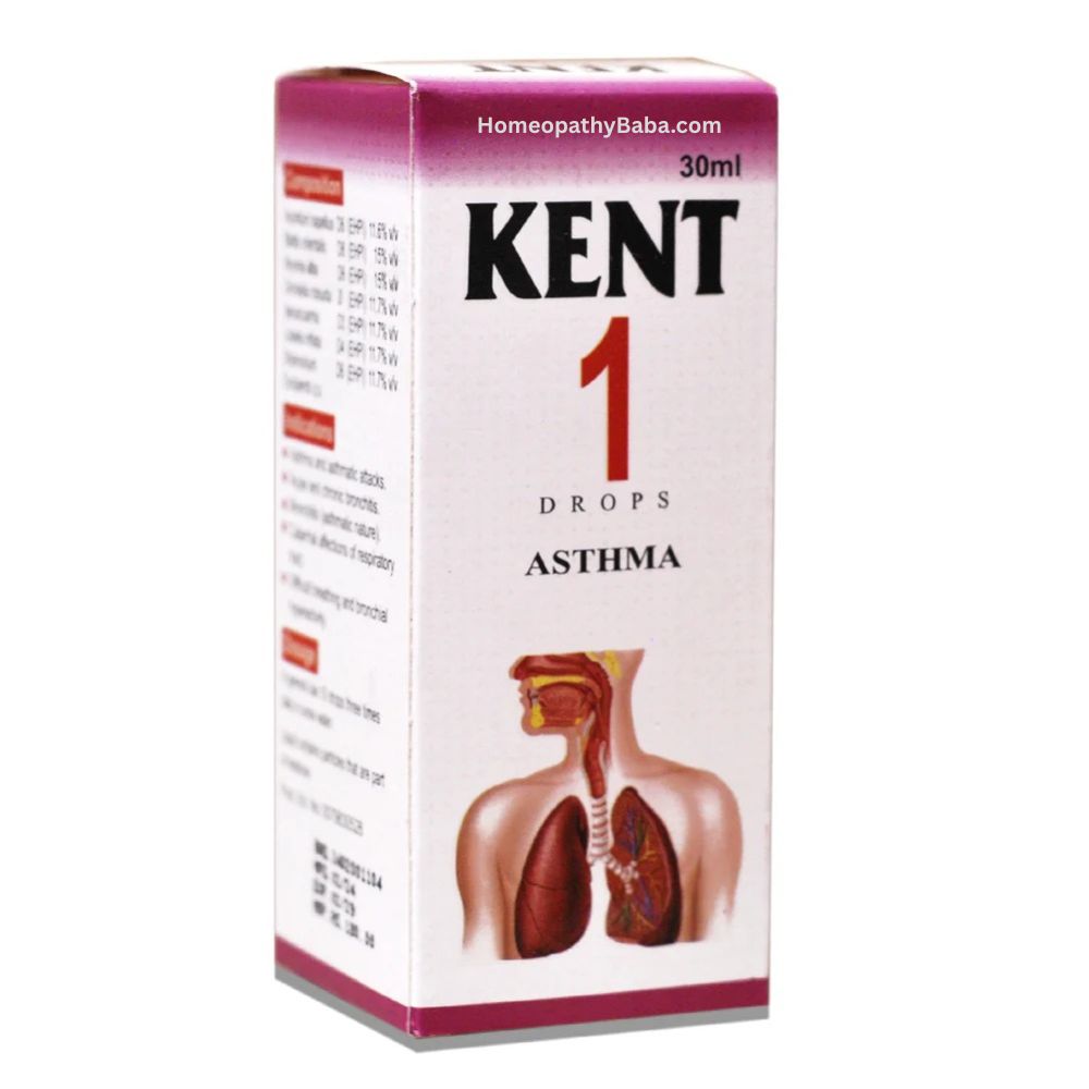 Kent 1 Drops for supporting respiratory wellness and easy breathing | Homeopathy Baba