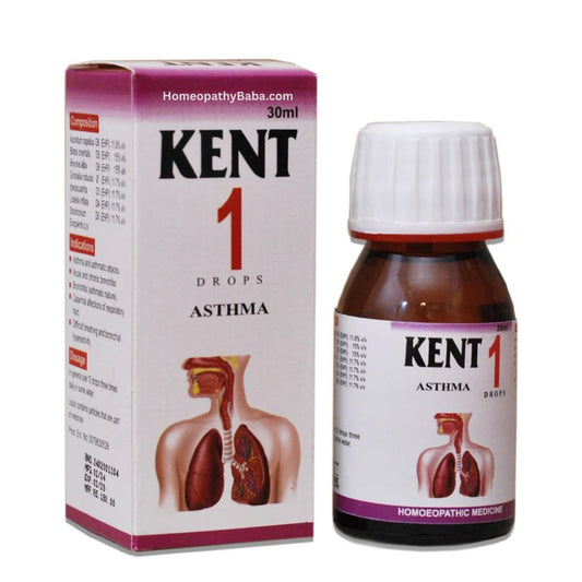 Kent 1 Drops for supporting respiratory wellness and easy breathing | Homeopathy Baba