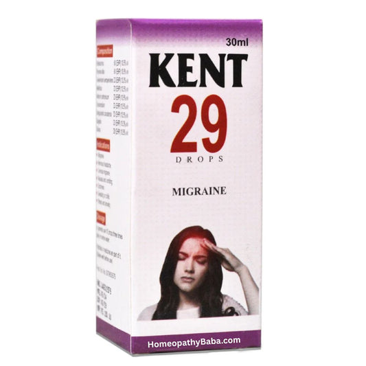 Kent 29 Drops for natural relief from migraine and severe headaches | Homeopathy Baba