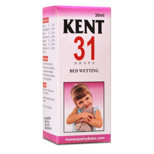 Kent 31 Drops for natural support against bedwetting in children | Homeopathy Baba