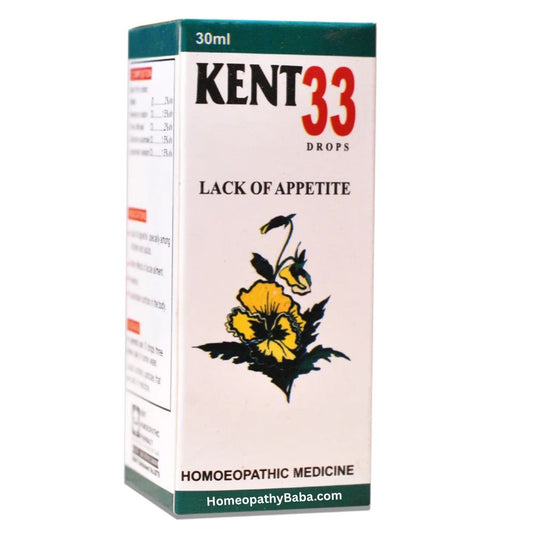 Kent 33 Drops for stimulating appetite and boosting vitality | Homeopathy Baba