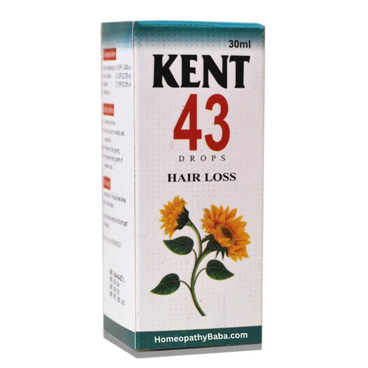 Kent 43 Drops for natural support against hair loss and for hair regrowth | Homeopathy Baba