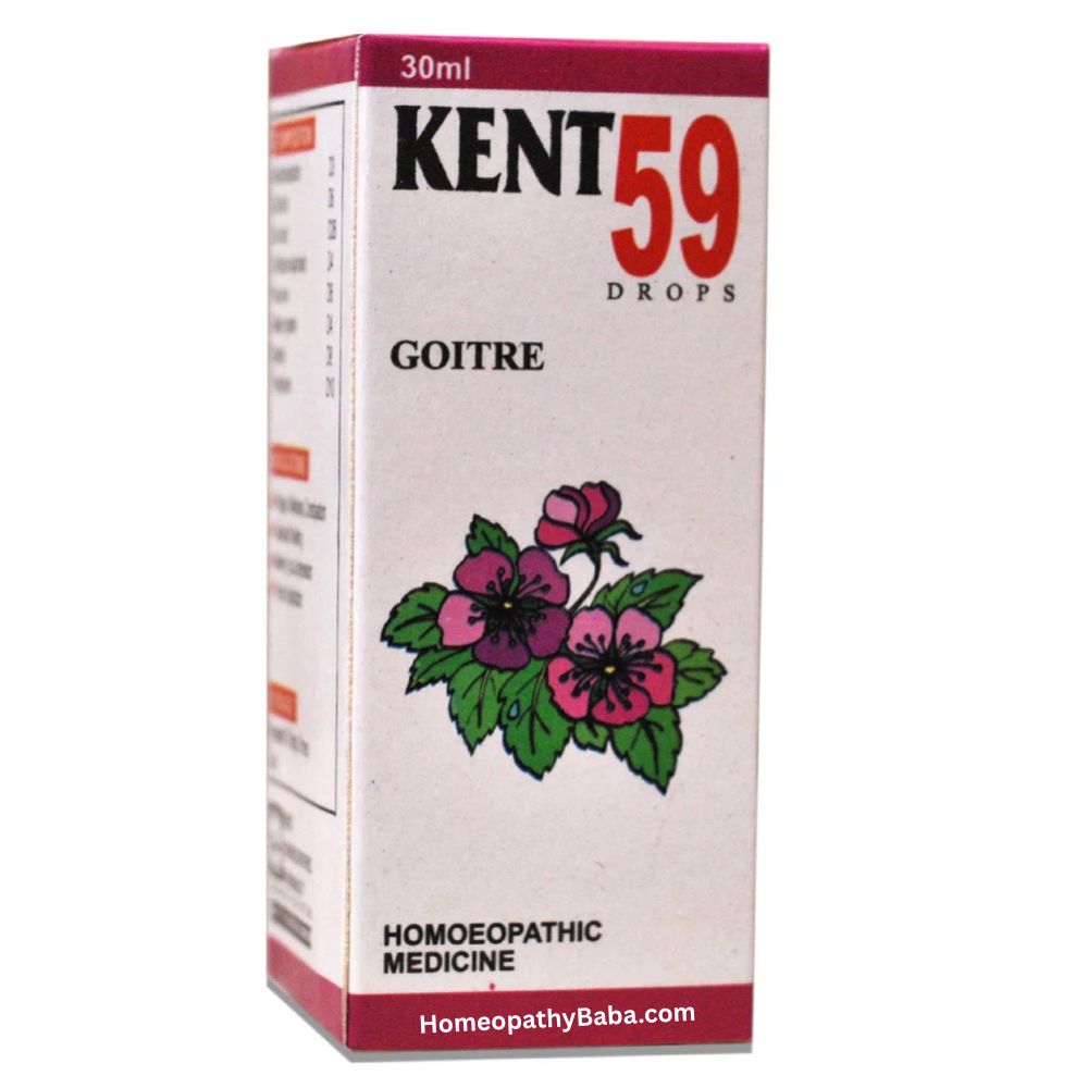 Kent 59 Drops for natural support in managing goitre and thyroid health | Homeopathy Baba