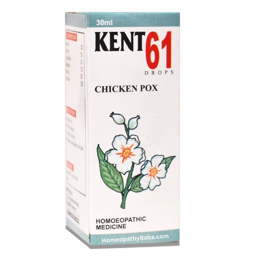 Kent 61 Drops for natural support during chicken pox and skin rashes | Homeopathy Baba